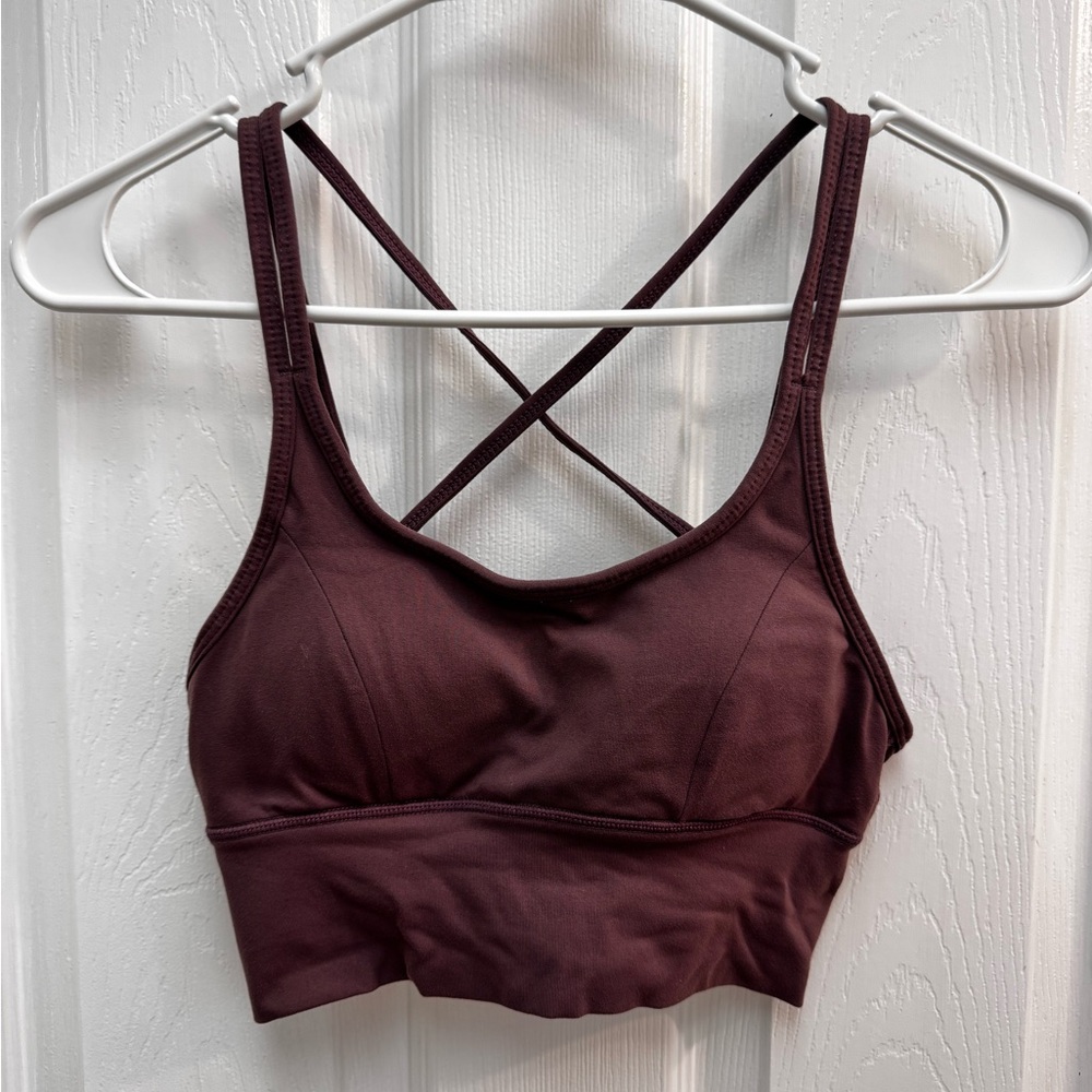 ALO Yoga Dark Maroon Sports Bra